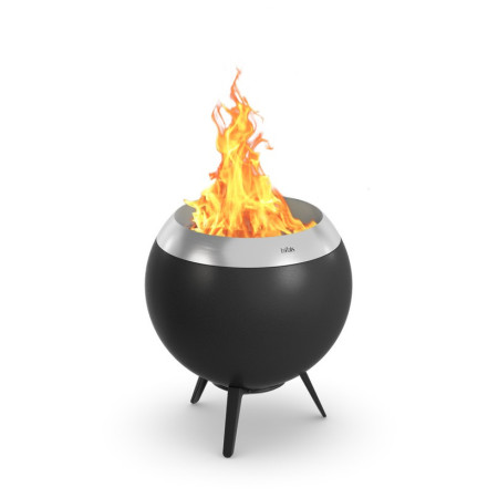 Brasero Höfats Moon 45 with star stand noir / argenté black/silver