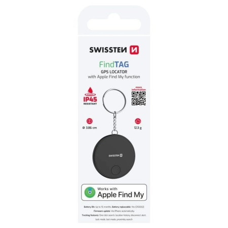 Localisateur Swissten FindTag GPS Locator (with Apple Find My function)