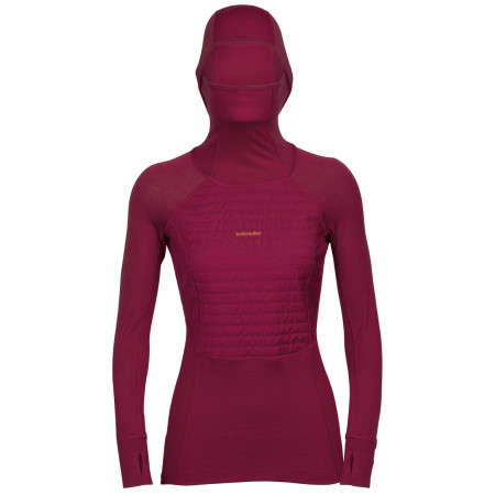 Veste polaire fonctionnelle femme Icebreaker ZoneKnit™ Insulated LS Hoodie rose cherry
