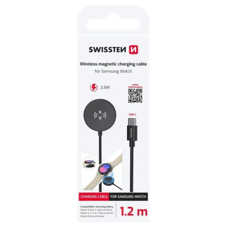 Câble données et chargement Swissten Wireless magnetic charging cable for Samsung Watch 1,2 m