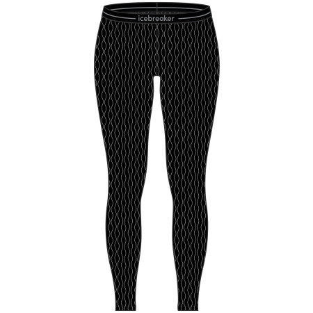 Sous-vêtements fonctionnels femme Icebreaker W Mer 260 Vertex Leggings On-Piste noir / blanc Black/Snow/J