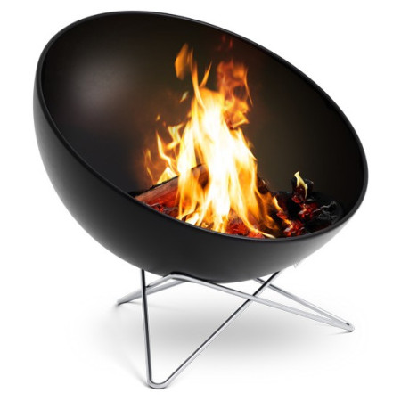 Brasero Höfats Bowl 57 with star stand noir black