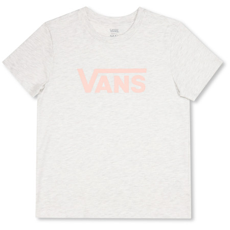 T-shirt femme Vans Wm Drop V Ss Crew-B blanc White Heather