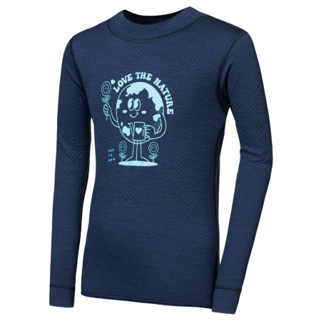 T-shirt fonctionnel enfant Sensor Merino DF Planet Deep Blue bleu foncé Deep Blue