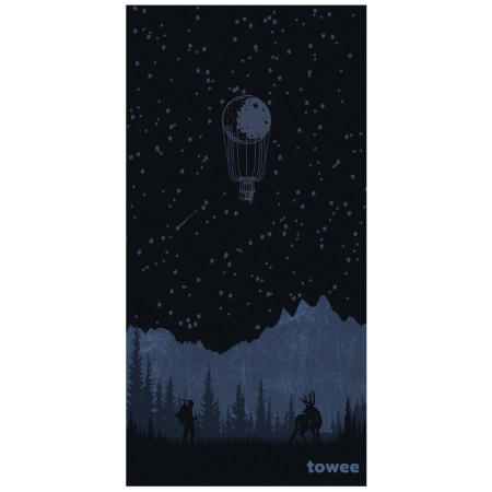 Serviette sechage rapide Towee Backpacker 80x160 cm vert / bleu Backpacker