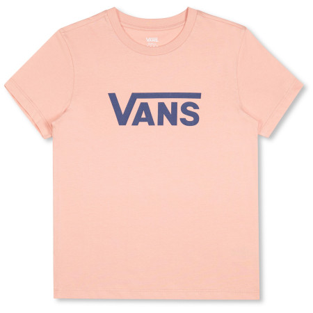 T-shirt femme Vans Wm Drop V Ss Crew-B rose Peach Beige