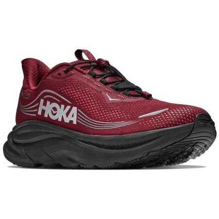 Chaussures de running hommes Hoka Clifton 11 GTX rouge / noir Varsity Burgundy / Carbon Black