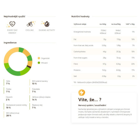 Barre Chimpanzee Energy Bar Banana Chocolate