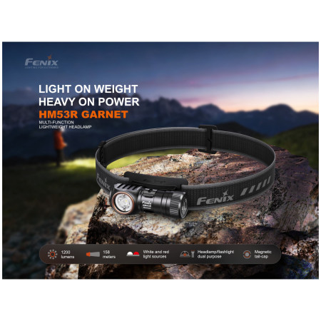 Lampe frontale Fenix HM53R Garnet