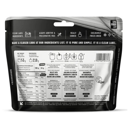 Repas déshydraté Lyo food Ovesný Payasam 60g