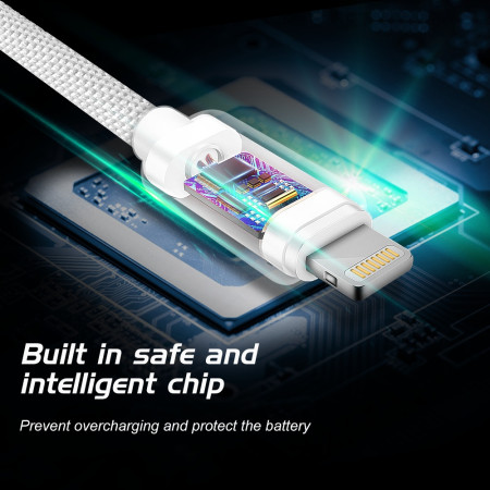 Câble données et chargement Swissten Textile USB-C / Lightning 1,2 m