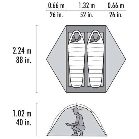 Tente ultra-légère MSR Hubba Hubba HD 2