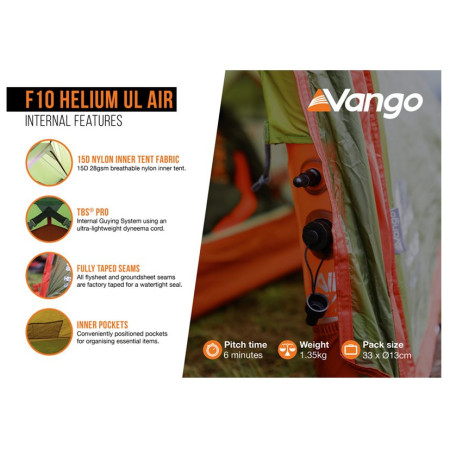 Tente ultra-légère 1 personne Force Ten Helium UL 1 Air