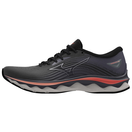 Chaussures de running femme Mizuno Wave Sky 6 vert Black/Quicksilver/HotCoral