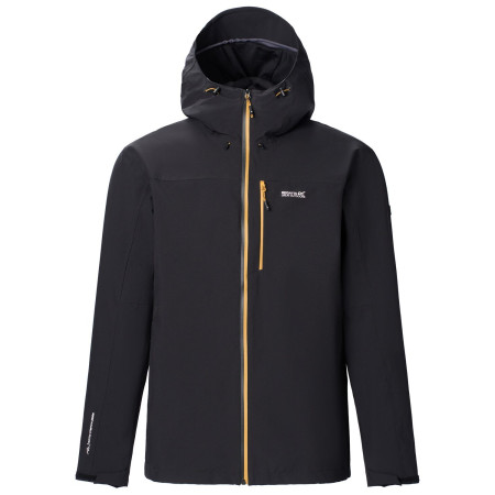 Veste imperméable pour homme Regatta Birchdale II noir / jaune Blk(WoodBrn)