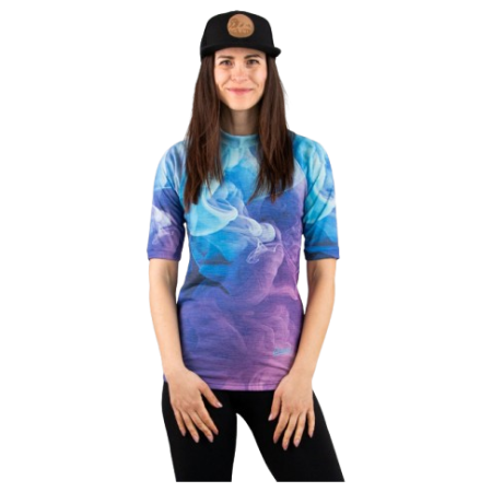 T-shirt fonctionnel femme Drexiss All Mist Violet Merino Active bleu / violet