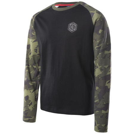 T-shirt enfant Bejo Rick Ls Jrb vert Black/Deep Depths Moro