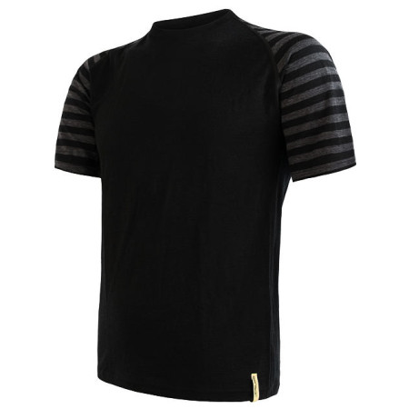T-shirt fonctionnel homme Sensor Merino Air kr. r. noir / gris Black/TmHeStripes