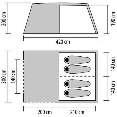 Tente familiale Coleman Cook 4