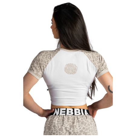 T-shirt femme Nebbia Crop Top Leopard '97 Primal