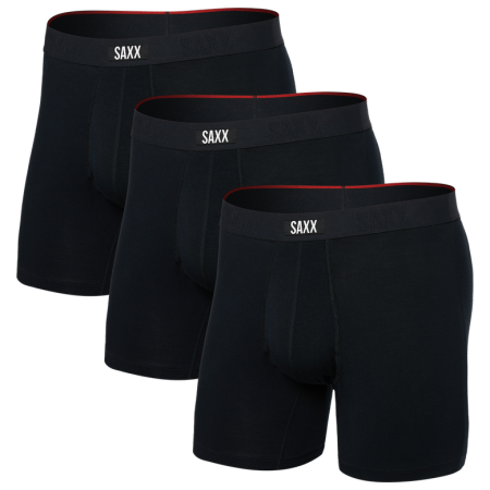 Caleçon Saxx Vibe Xtra Soft Comfort Boxer Brf Fly 3Pk noir black