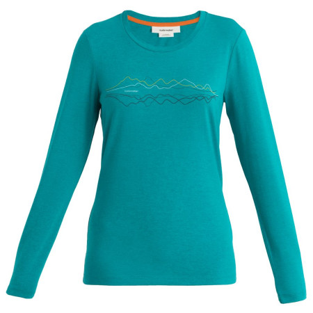 T-shirt fonctionnel femme Icebreaker W Mer Central Classic LS Tee Icebreaker green Flux Green