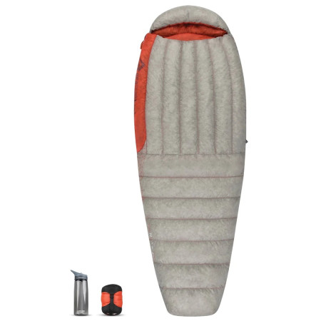 Sac de couchage en plumes Sea to Summit Flame FmI - Women's Long gris / rouge Light Grey / Paprika