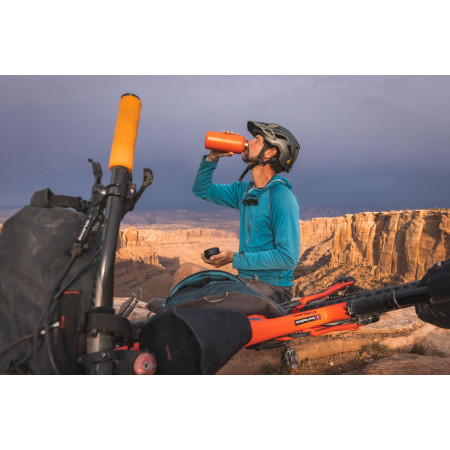 Bouteille en acier inoxydable Klean Kanteen Wide w/Wide Loop Cap - brushed stainless 1182 ml