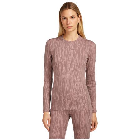 T-shirt fonctionnel femme Icebreaker Women Merino 260 Tech Vertex LS Crewe Delta Lines AOP