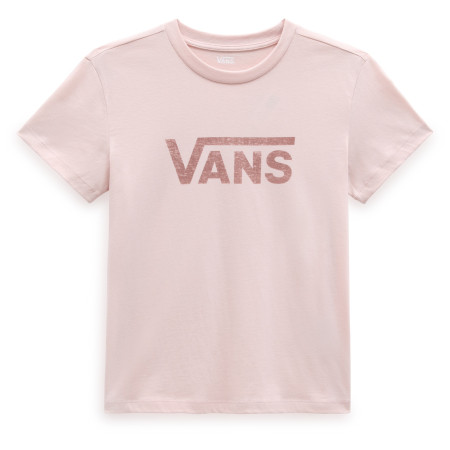 T-shirt femme Vans Wm Drop V Ss Crew-B rose / blanc SEPIA ROSE