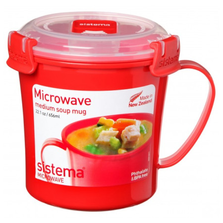 Tasse Sistema Microwave Medium Soup Mug Red rouge