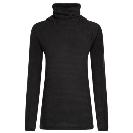 Sweat-shirt femme Icebreaker Wom Mer 400 RealFleece Grid Pulover Hood noir Black