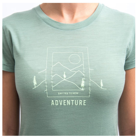 T-shirt fonctionnel femme Sensor Marino Air Say Yes à manches courtes