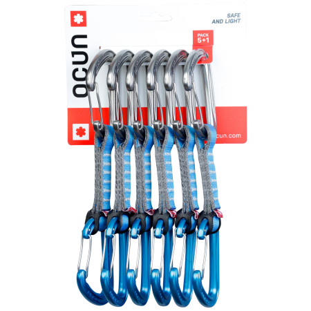 Dégaines Ocún Hawk QD Wire Pad 16 - pack 5+1 bleue