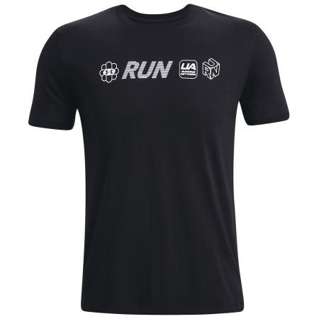 T-shirt homme Under Armour Run Anywhere SS vert Black / White / White