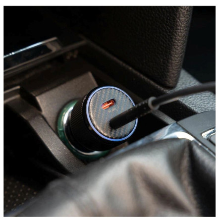 Adaptateur Swissten Car Charger 2X USB-C PD, 50W + cabel USB-C / USB-C, 1 m