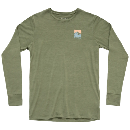 T-shirt fonctionnel homme Devold Classic Summit Ls Man kaki Lichen