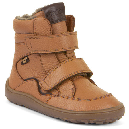 Bottes d'hiver enfant Frodo Barefoot Tex Winter Cognac brun clair cognac