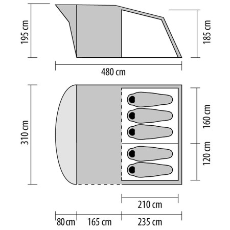 Tente Coleman Rocky Mountain 5 Blackout