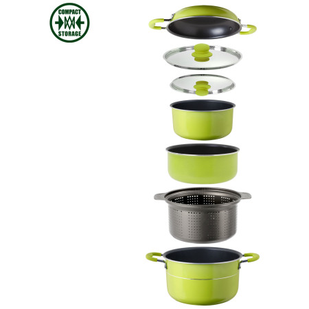 Jeu de casseroles Brunner Popote Juniper 8+1 Ø 22 cm