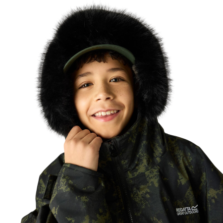 Manteau imperméable pour enfant Regatta Junior Waterproof Changing Robe Pro Bark Green