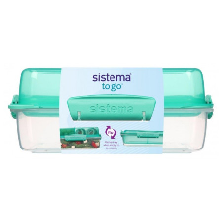 Boîte aliments Sistema Lunch Stack To Go Rectangle turquoise mint