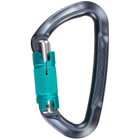Mousqueton Skylotec Lime WG (twistlock) gris / vert Anthracite/Acquamarine