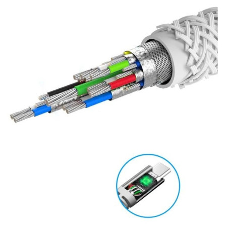 Câble Swissten Kevlar USB / USB-C 1,5 m