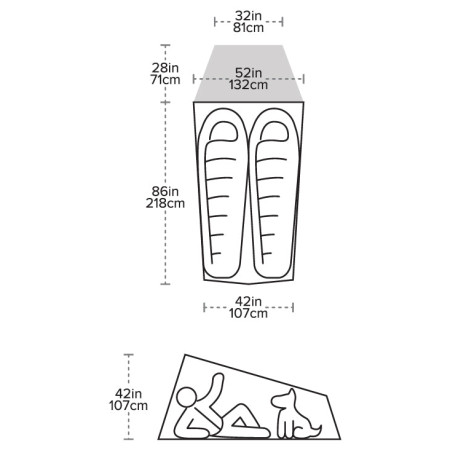 Tente ultra-légères Big Agnes Fly Creek Hv UL2 Solution Dye