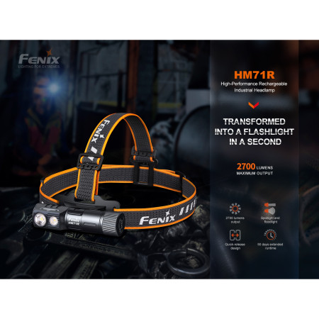 Lampe frontale puissante Fenix HM71R