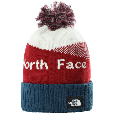 Bonnet The North Face Recycled Pom Pom rouge / bleu Vintgwht/Mntrybu/Crdnlrd