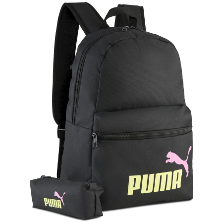 Sac à dos urbain Puma Phase Backpack Set noir / jaune PUMA Black-Fizzy Light