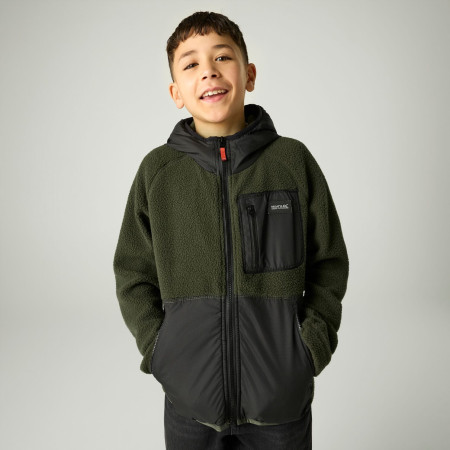 Sweatshirt enfant Regatta Munro Hybrid Jacket DarkKhak/Blk