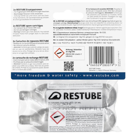 Pièce de rechange Restube CO₂ cartridge 16g (2pack)